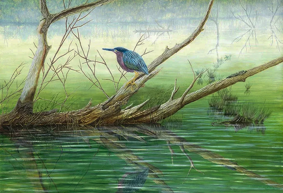 Autumn Lift Off: A painting by C.F. Lawrenson