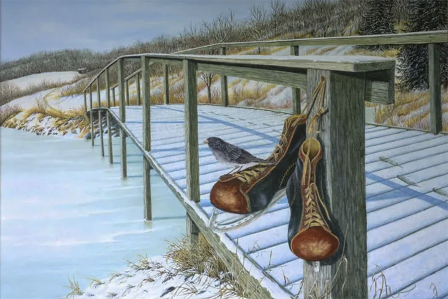 Skating Buddy - a painting by C.F. Lawrenson